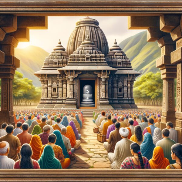 Grishneshwar Temple Aurangabad Image of Grishneshwar temple and devotees