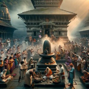 Indian pilgrims praying at Pashupatinath Temple on first Shravan Somvar 2025