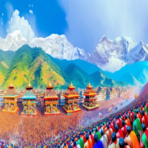 "Global tourists at the Rato Machindranath Jatra