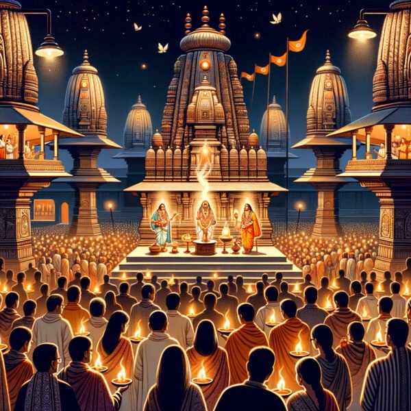 Mahakaleshwar Temple Bhasma Aarti Devotees attending Bhasma Aarti in Mahakaleshwar Temple during Shravan