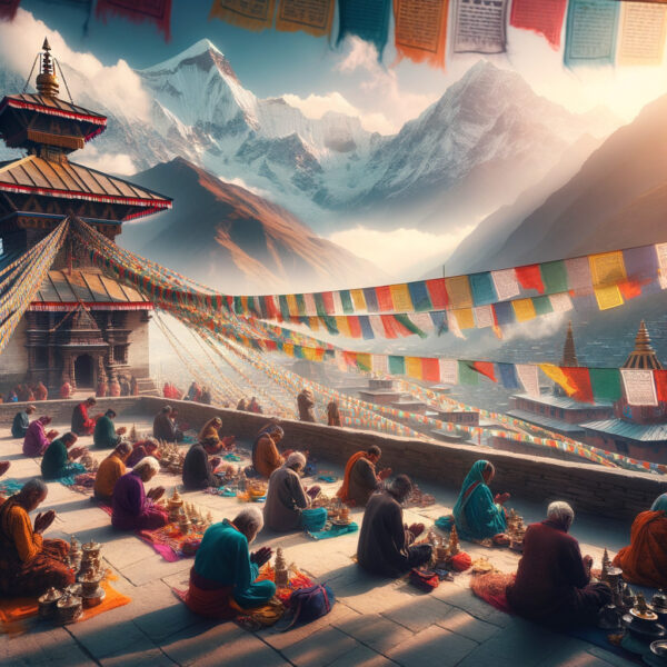 Indian devotees at Muktinath Temple