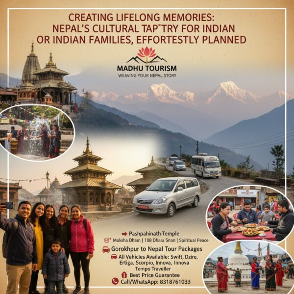 Madhu Tourism: Weaving Your Nepal Story for Indian Families Madhu Tourism: Weaving Your Nepal Story - Indian family enjoying cultural experience in Nepal