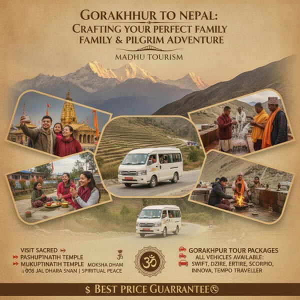 Your Bridge to Nepal's Wonders from Gorakhpur Madhu Tourism: Your Bridge to Nepal's Wonders from Gorakhpur - Happy Indian family enjoying the scenic beauty of Nepal