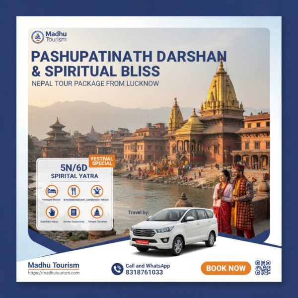 Experience Divine Serenity: Pashupatinath Darshan & Spiritual Bliss in Nepal with Madhu Tourism Pashupatinath Darshan & Spiritual Bliss in Nepal
